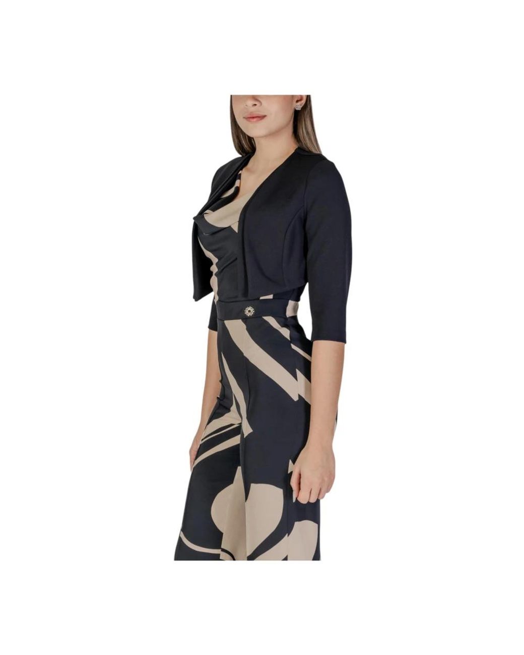 Rinascimento Truien & Vesten ,Zwart ,Polyester Zwarte Langemouwvest in het Black