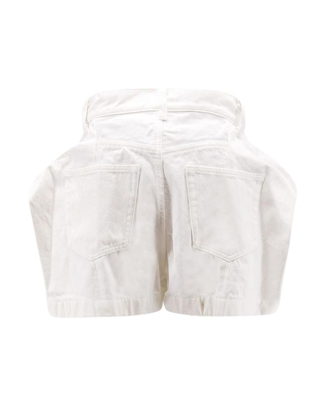 Sacai White Denim Shorts