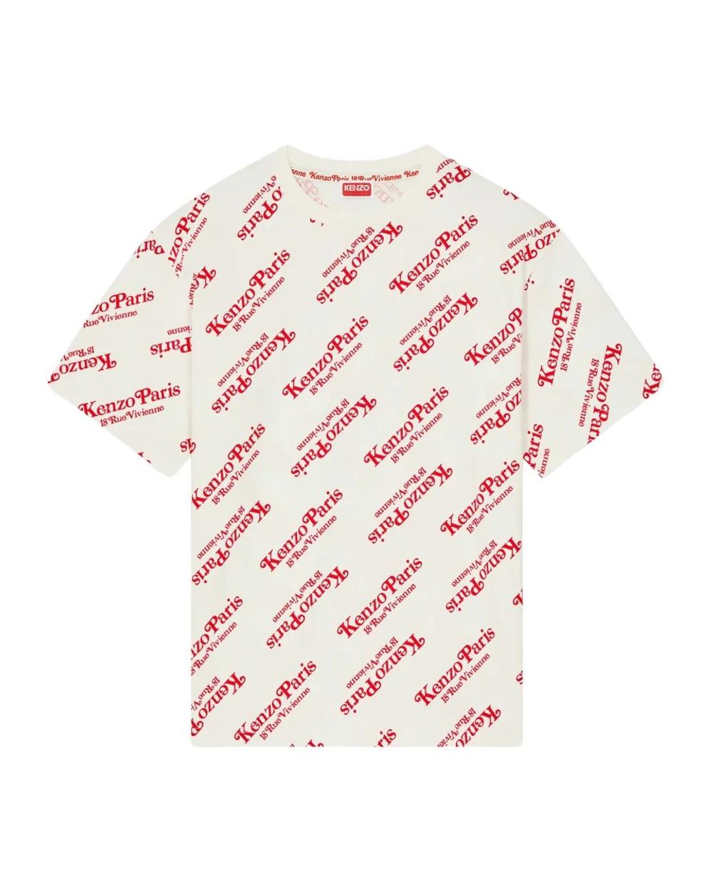 KENZO Tops ,Veelkleurig ,Monogram T-Shirt in het Pink voor heren