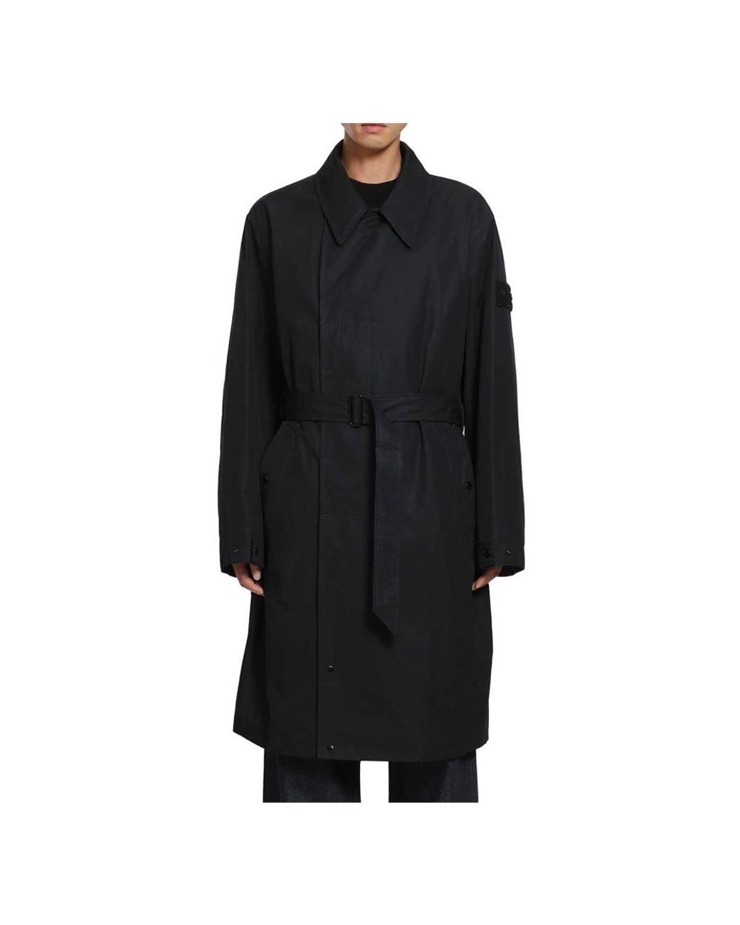 Stone Island Black Trench Coats for men
