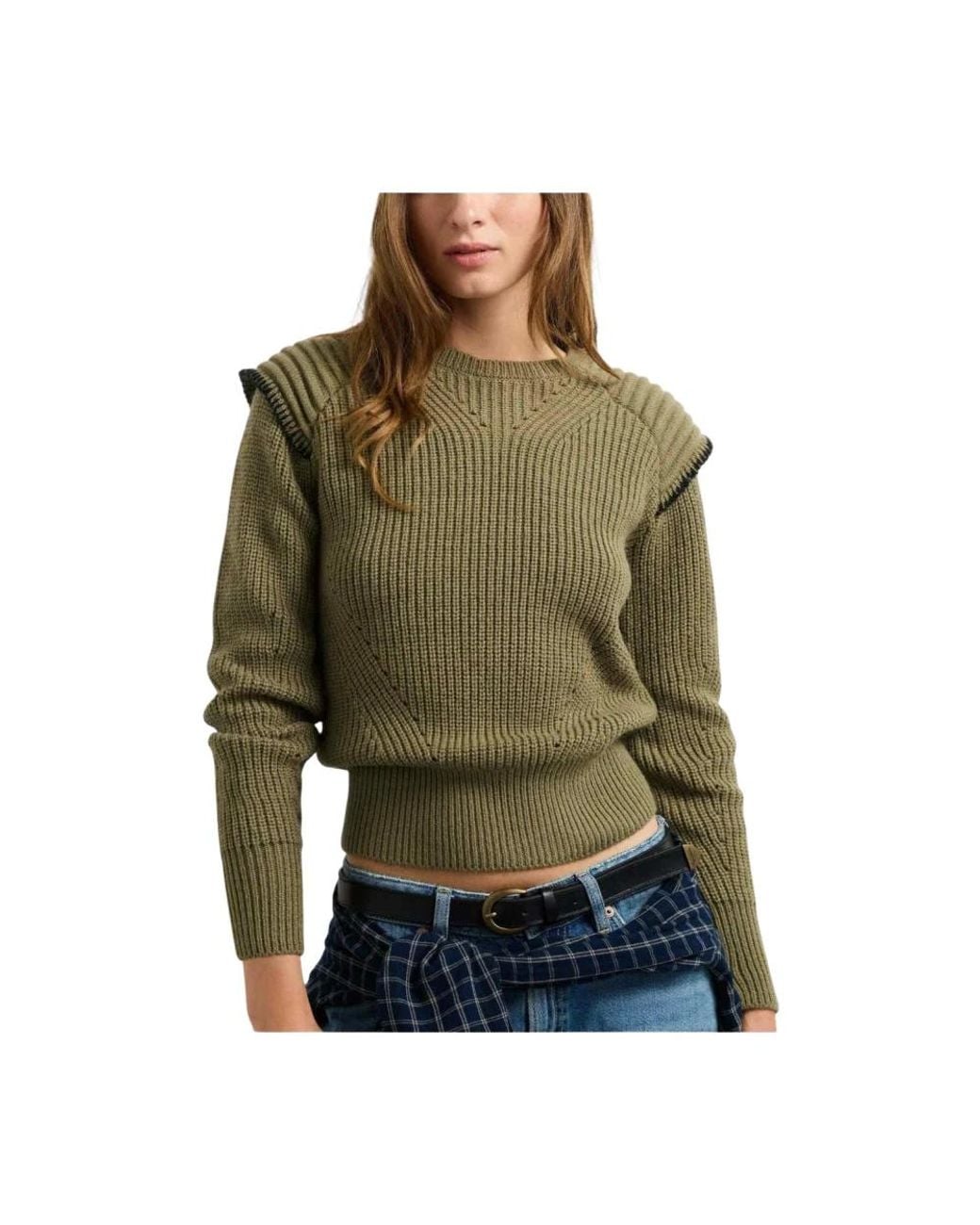 Pepe Jeans Green Round-Neck Knitwear