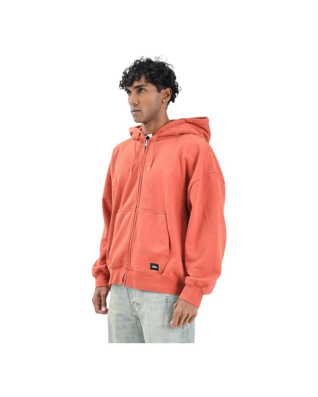 Vans Hoodies & Sweatvesten ,Oranje ,Faded Burnt Zip Sweatshirt in het Orange voor heren
