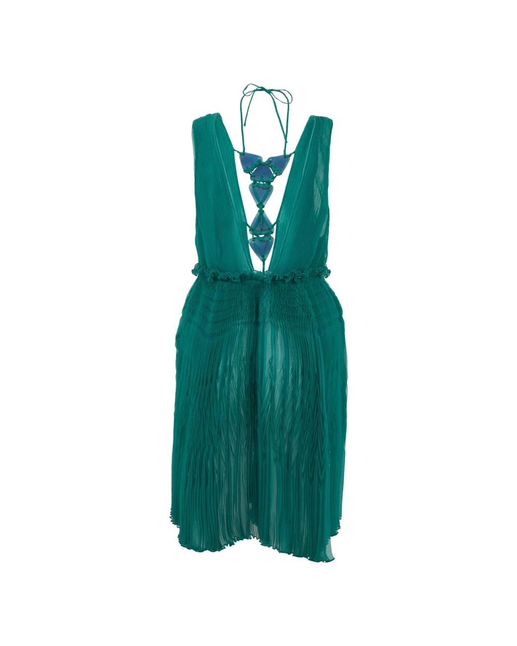 Alberta Ferretti Green Short Dresses