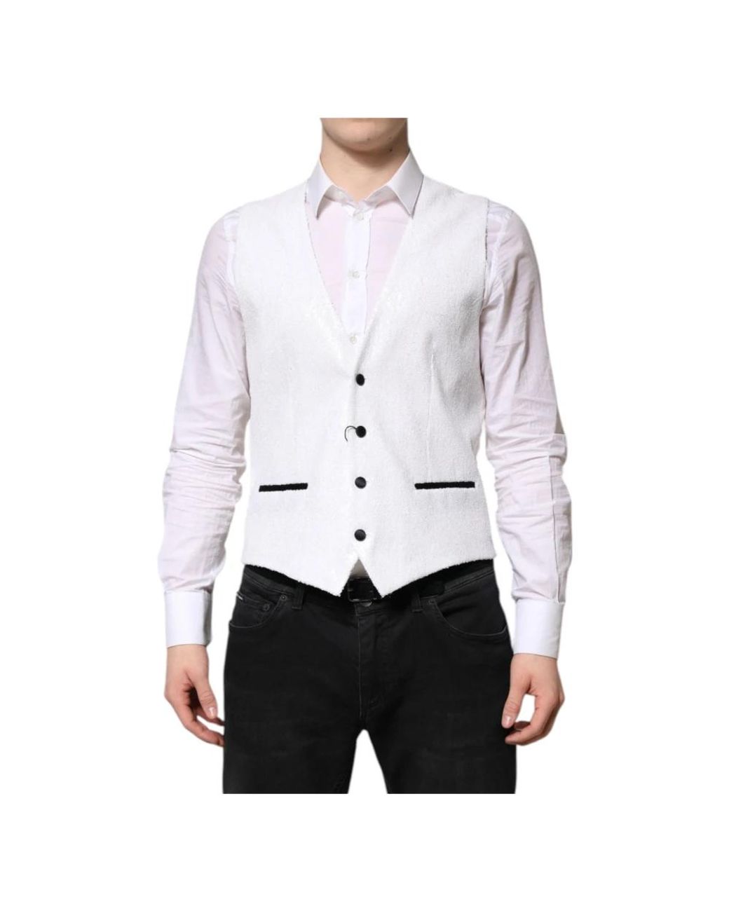 Dolce & Gabbana White Waistcoats for men