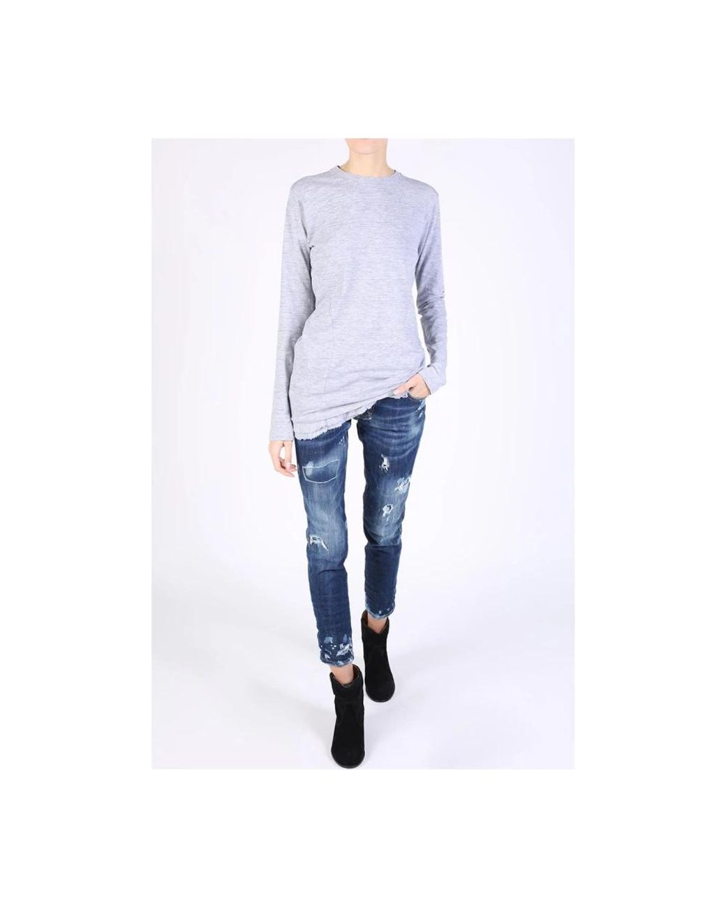 DSquared² Blue Long Sleeve T-Shirts