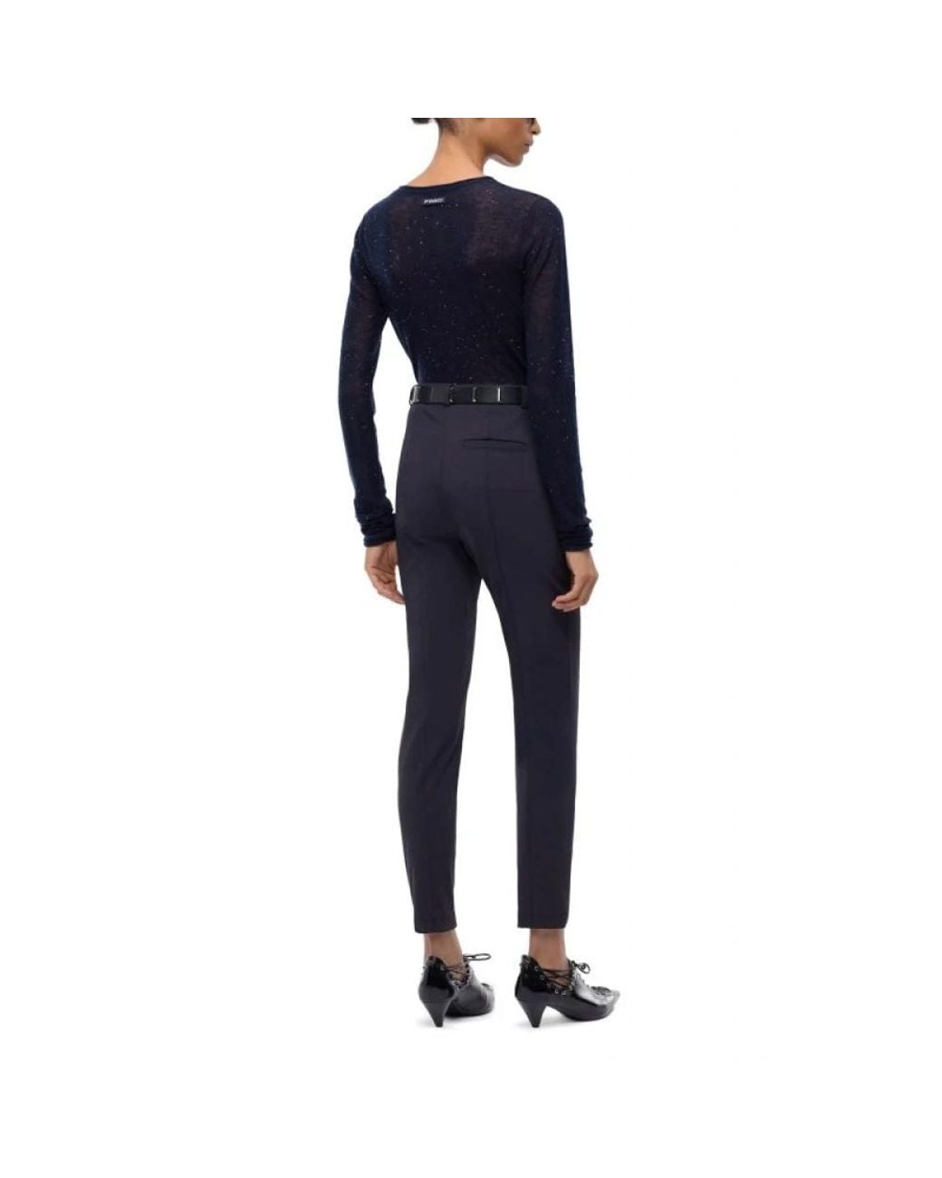 Pinko Blue Slim-Fit Trousers