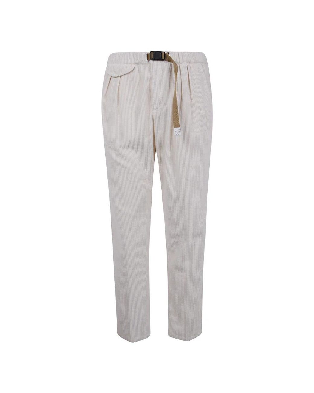 White Sand Gray Slim-Fit Trousers for men
