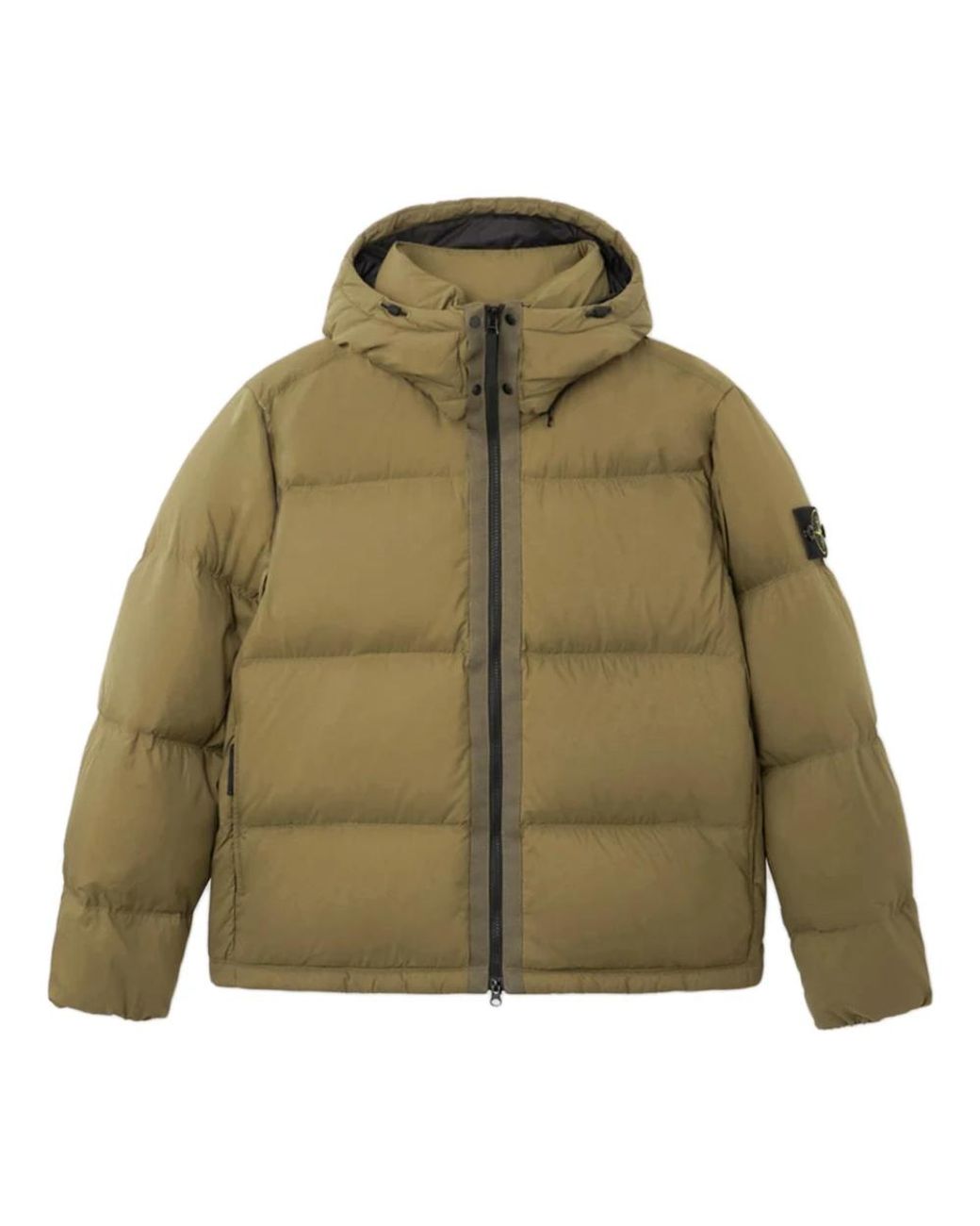 Stone Island Green Down Jackets for men