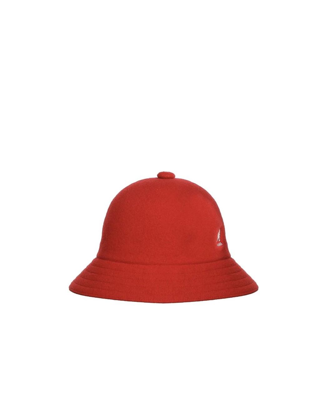 Kangol Red Roter bucket hat mit frontlogo