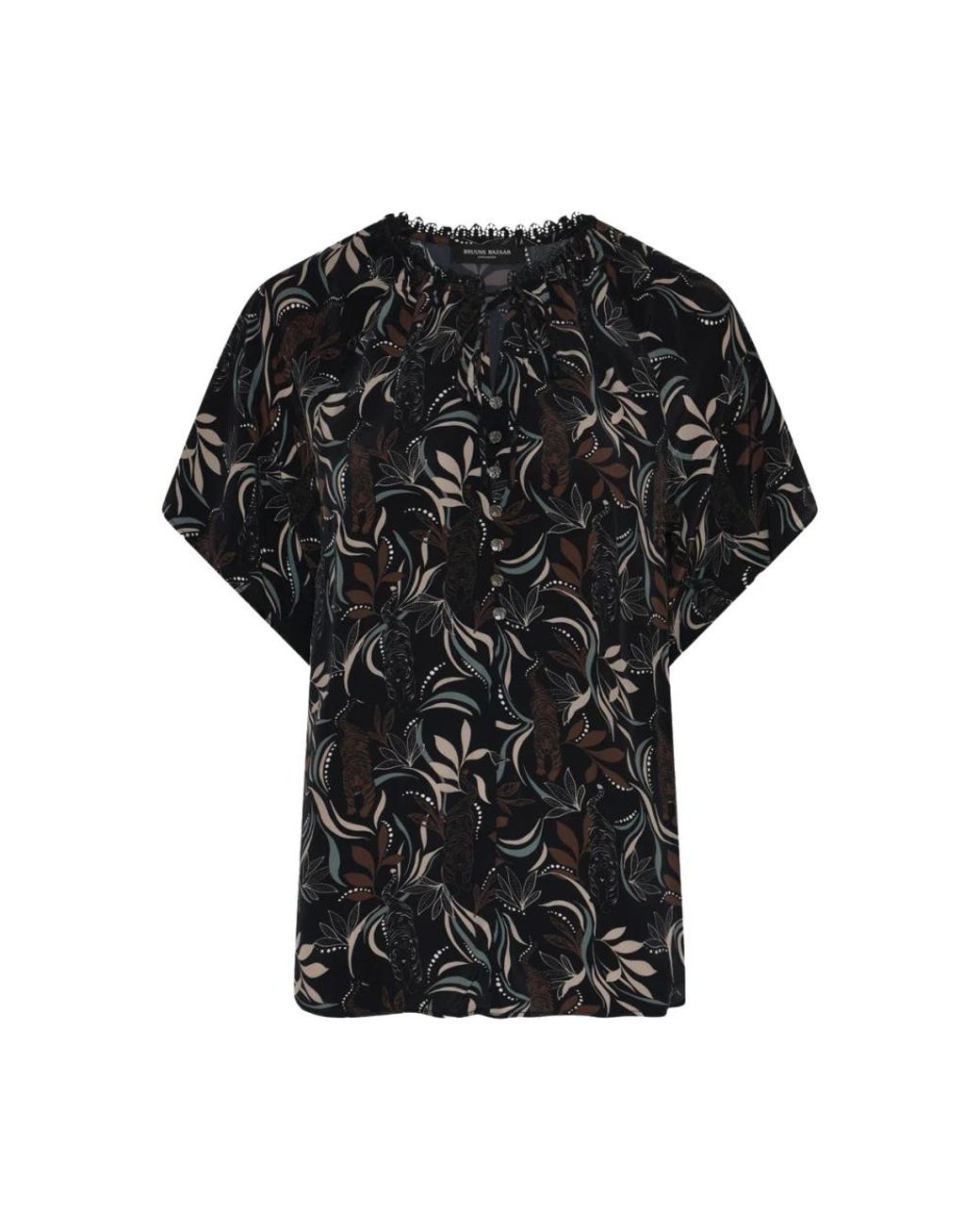 Blouses Bruuns Bazaar de color Black