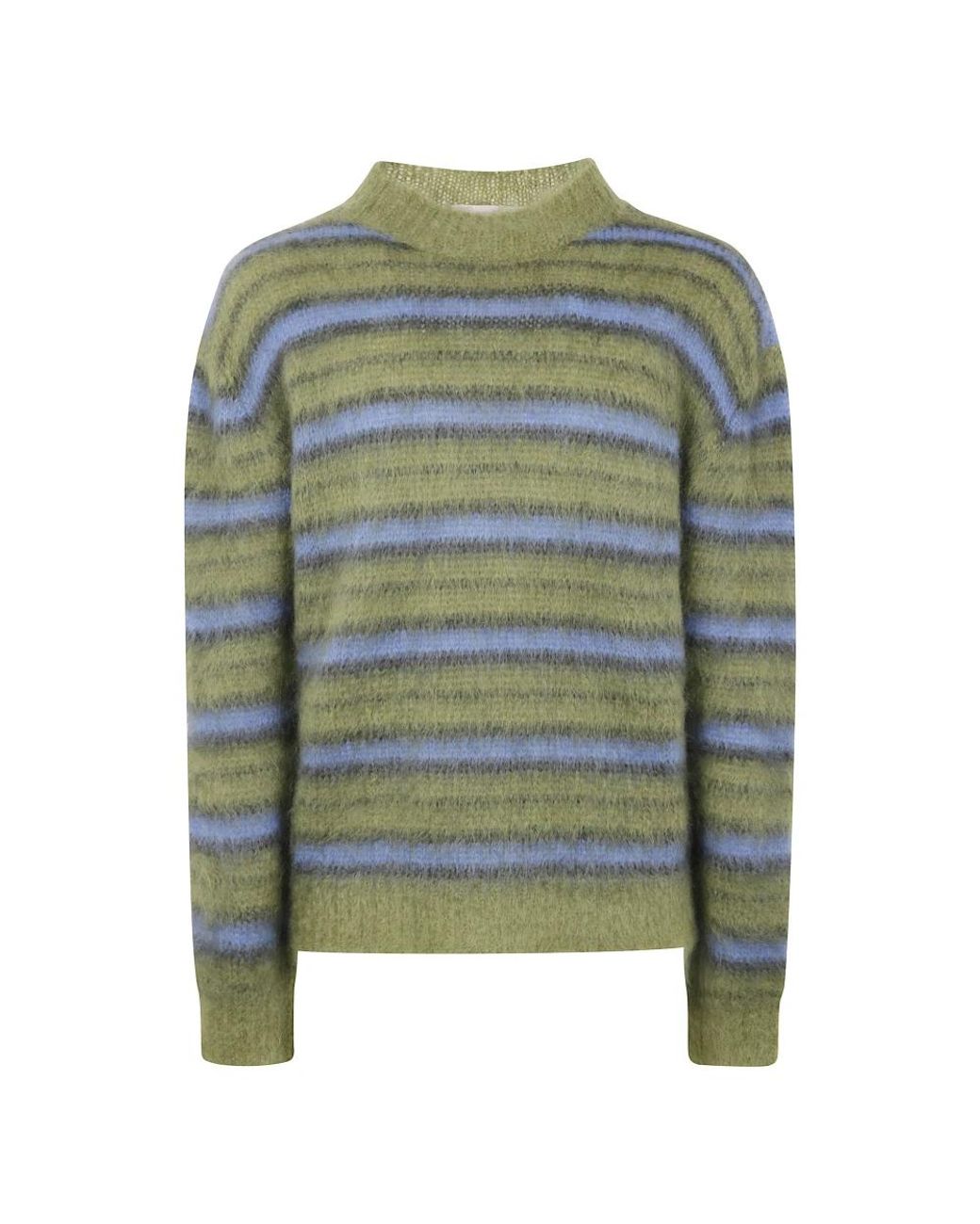 Marni Green Round-Neck Knitwear for men
