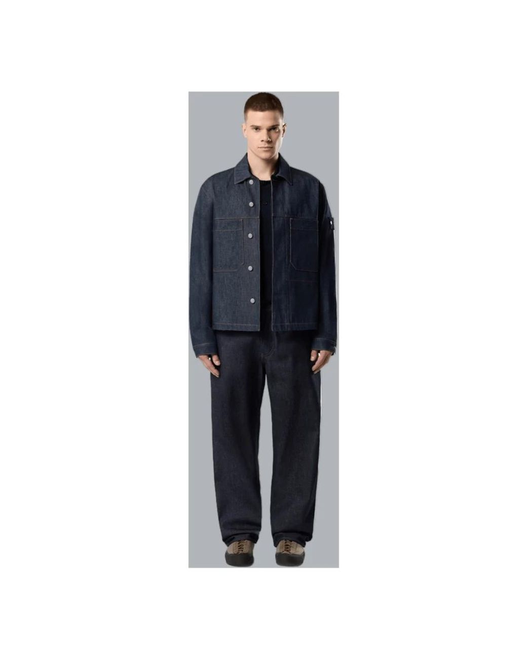 Stone Island Blue Loose Fit Jeans for men