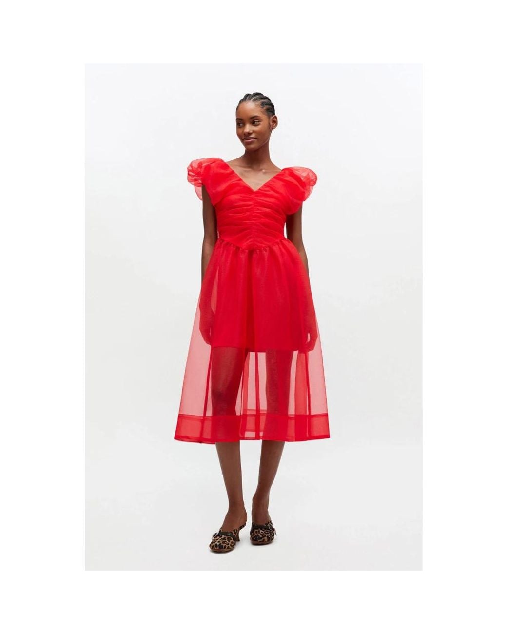 Ganni Red Party Dresses