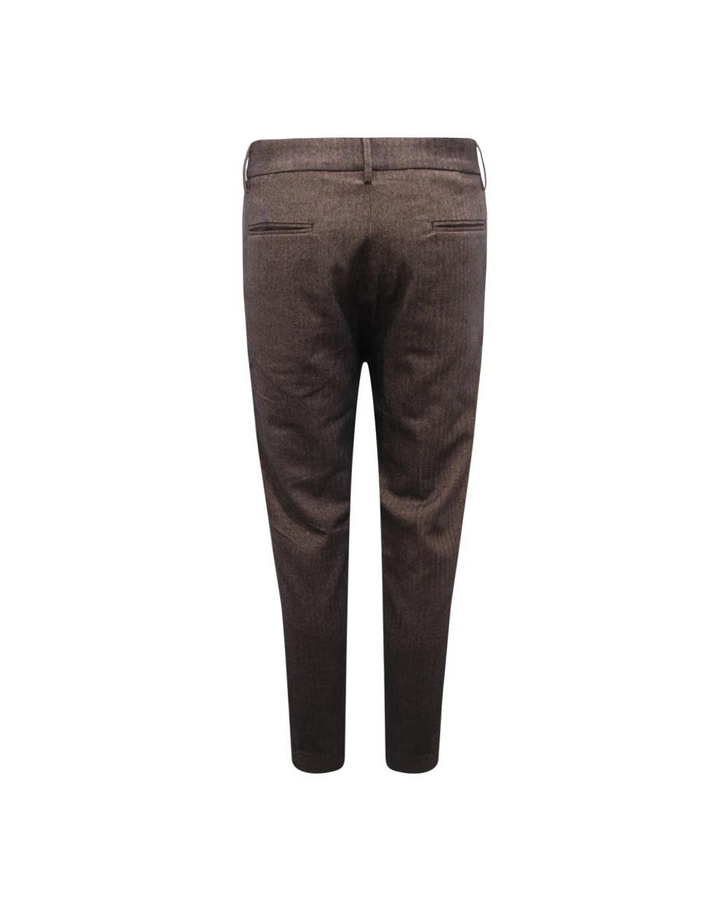 Brooksfield Brown Slim-Fit Trousers for men