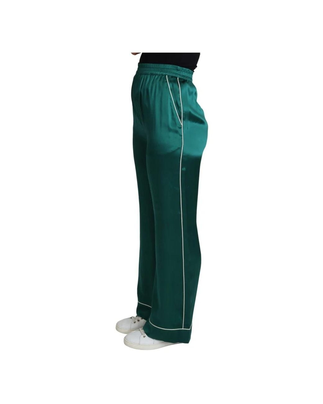 Dolce & Gabbana Green Wide Trousers