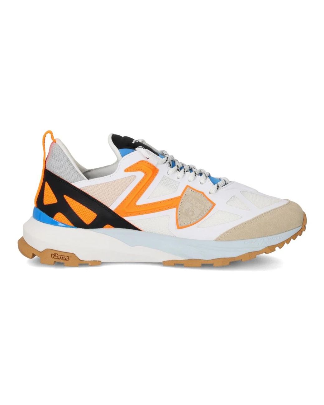 Philippe Model Schoenen ,Veelkleurig ,Katoen Sneakers Rocx Running in het Blue voor heren