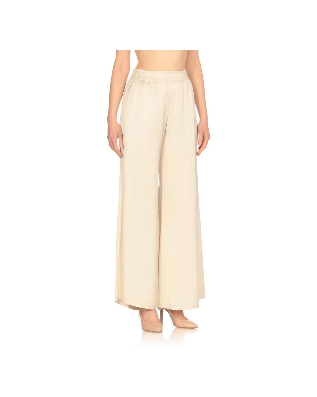 Fabiana Filippi White Wide Trousers