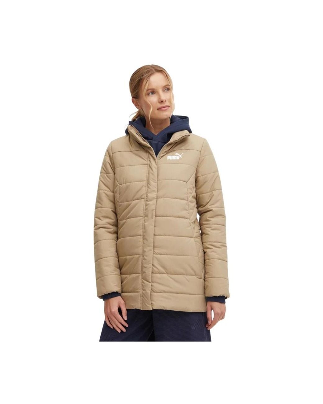 PUMA Ess+ Padded Jacket in het Natural