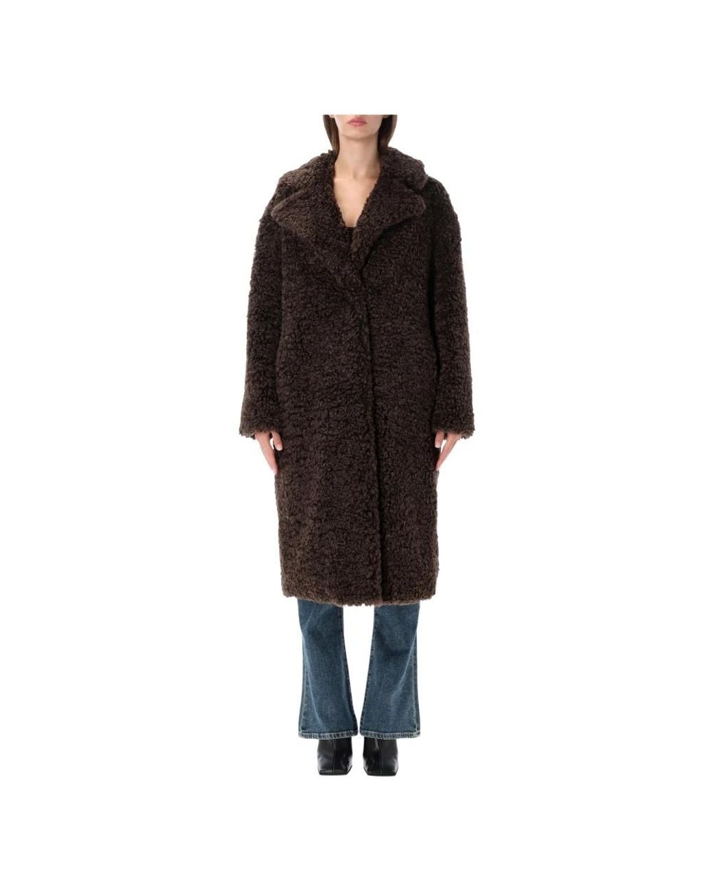 Stand Studio Black Faux Fur & Shearling Jackets