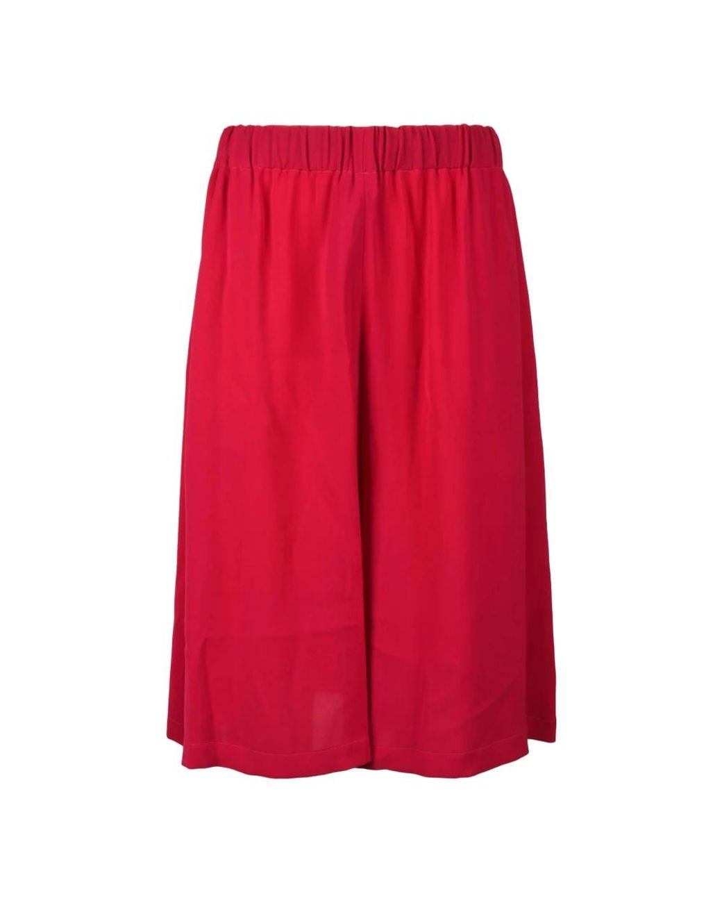 Semicouture Red Cropped Trousers