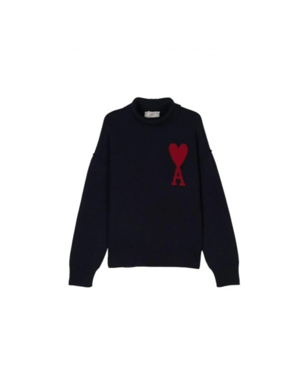 AMI Blue Round-Neck Knitwear