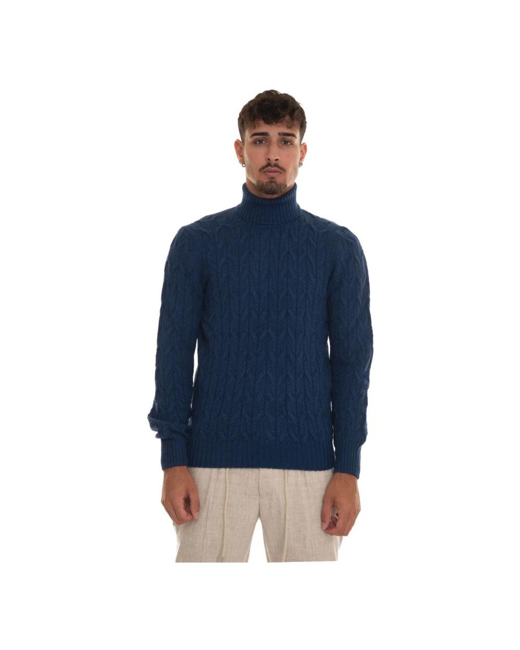 Gran Sasso Blue Turtlenecks for men
