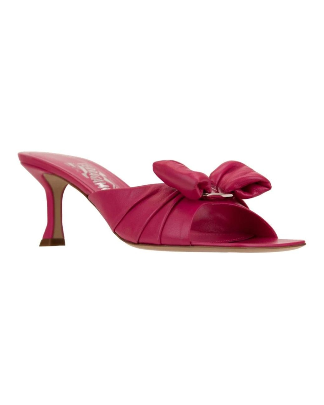 Ferragamo Pink Heeled Mules