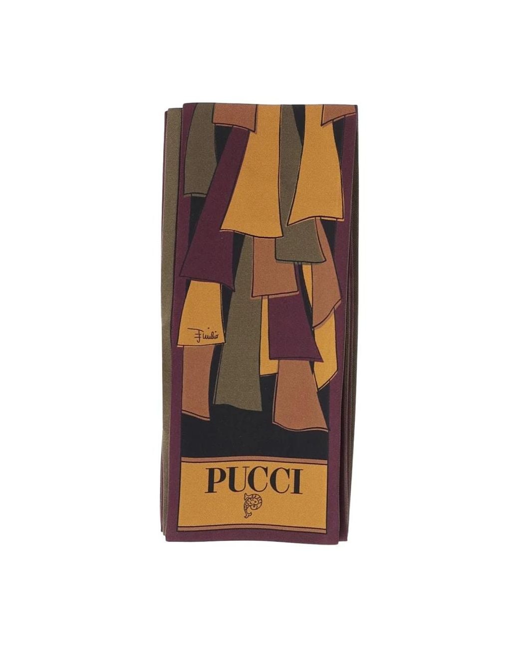 Emilio Pucci Brown Silk Scarves