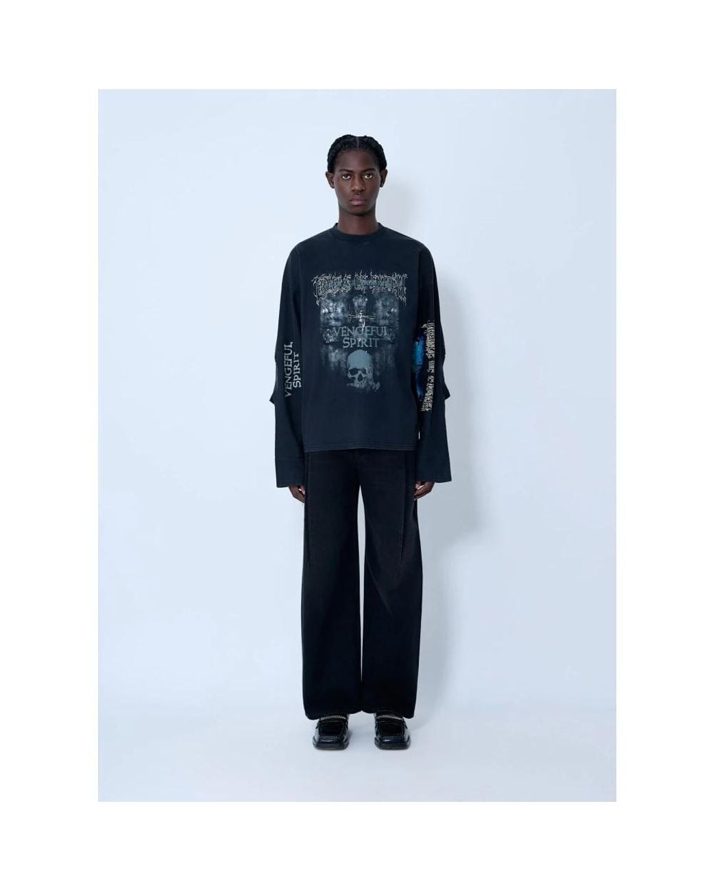 Vetements Blue Wide Jeans for men