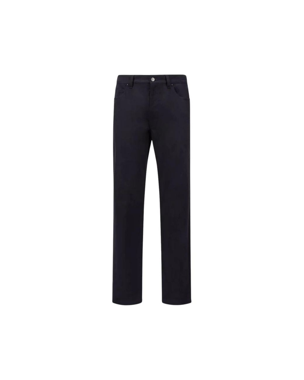 Moncler Broeken ,Blauw ,Katoen Marineblauwe Katoenen Broek in het Blue voor heren