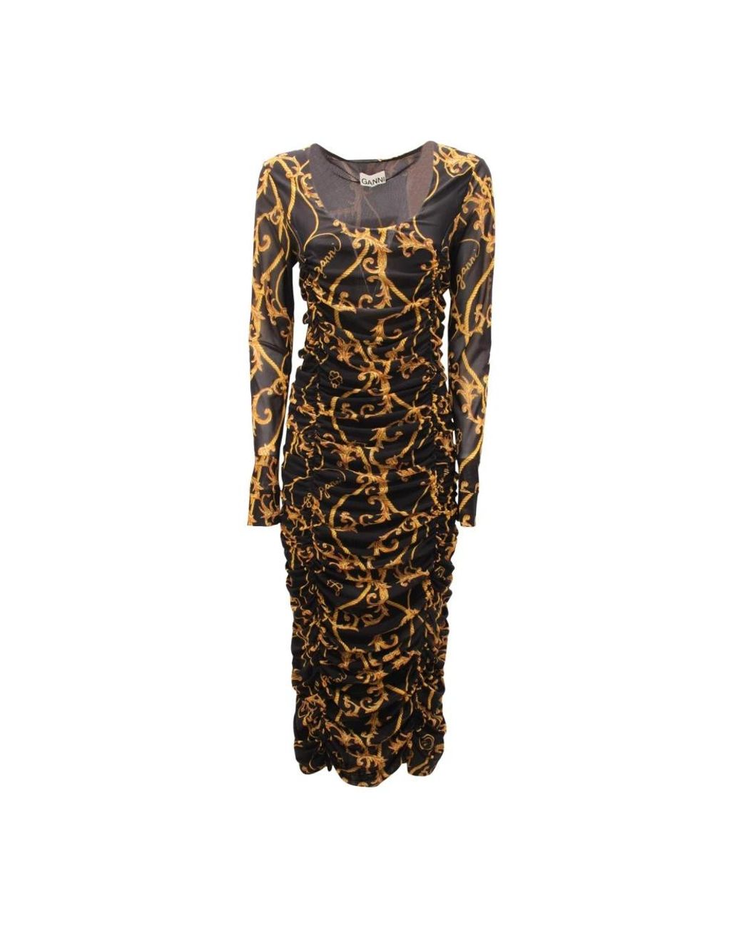 Ganni Brown Midi Dresses