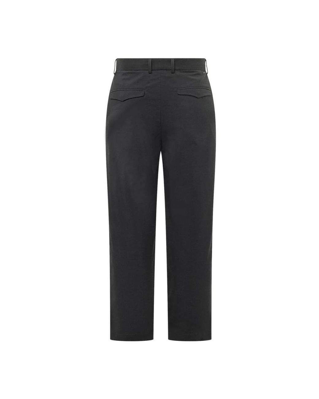 DUNO Gray Straight Trousers for men