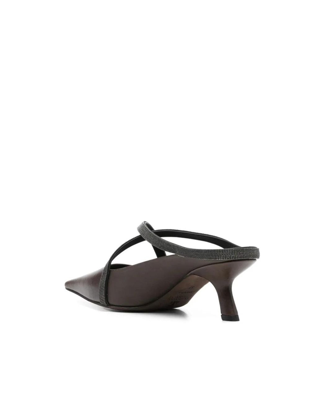 Brunello Cucinelli Brown Heeled Mules
