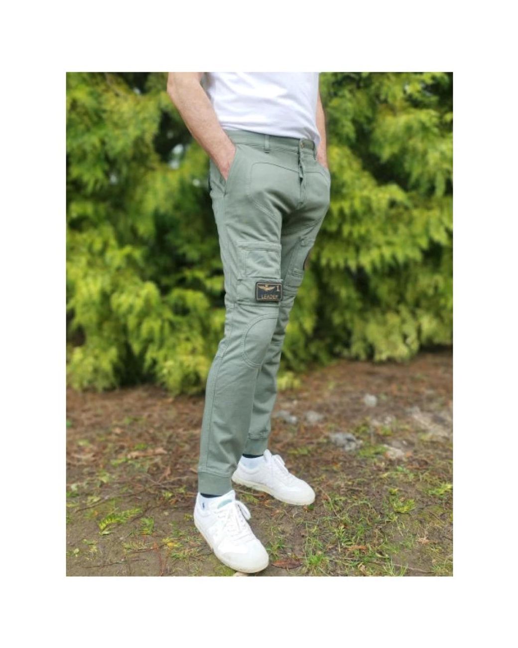 Aeronautica Militare Blue Slim-Fit Trousers for men
