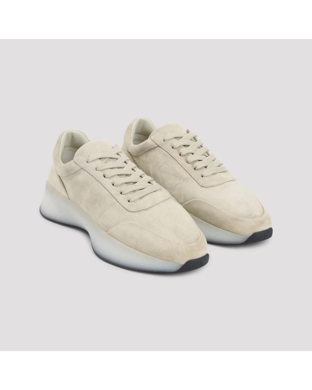 Fear Of God White Vintage Runner Suede Leather Sneakers for men