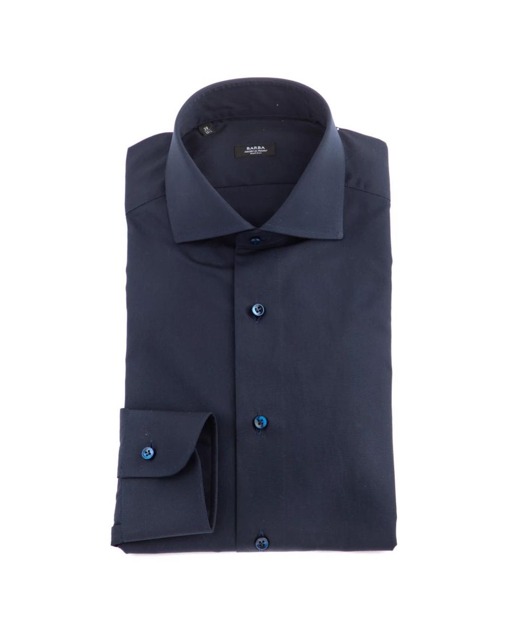 Barba Napoli Blue Formal Shirts for men