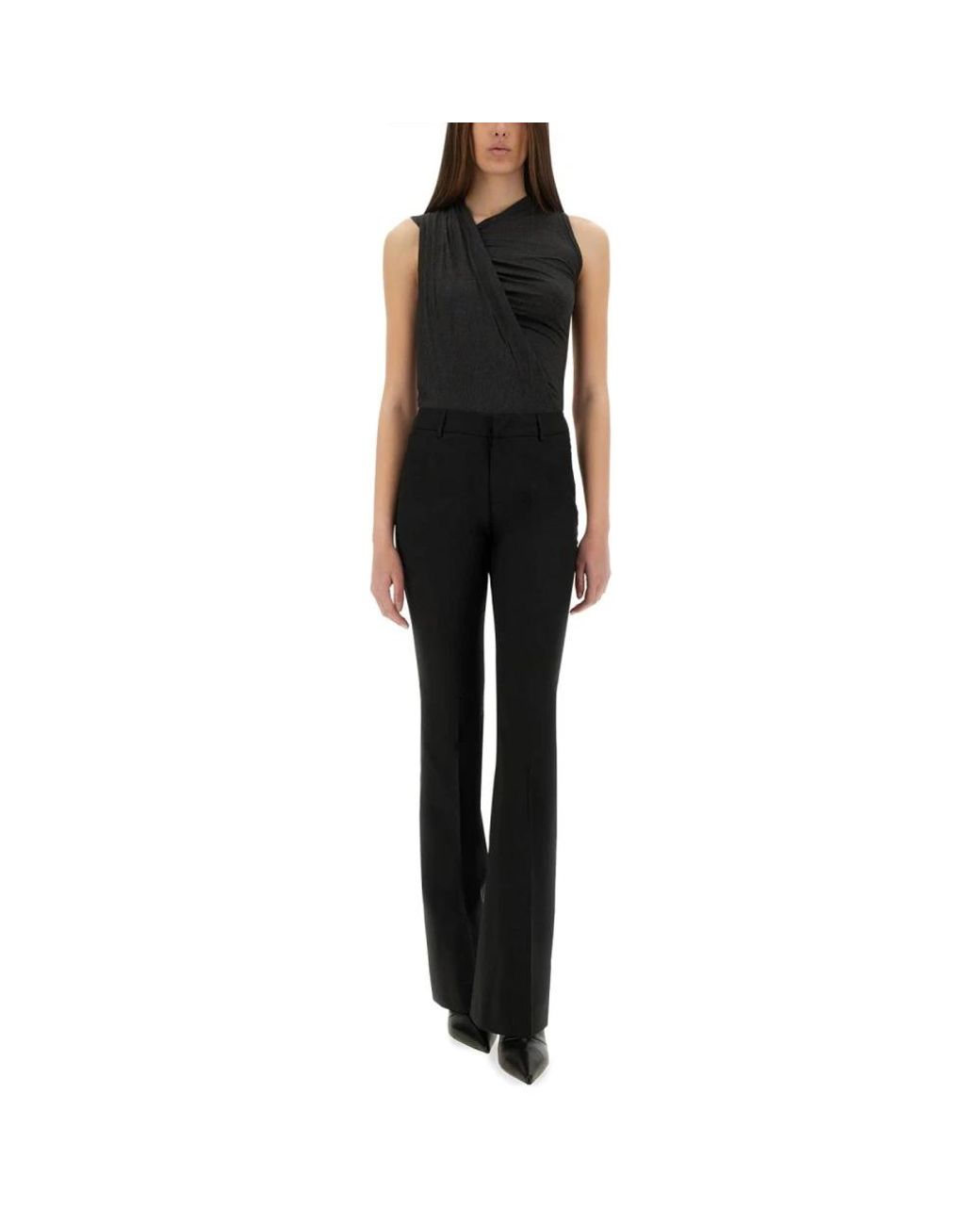 PT Torino Black Straight Trousers