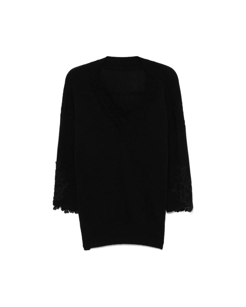 Ermanno Scervino Black V-Neck Knitwear