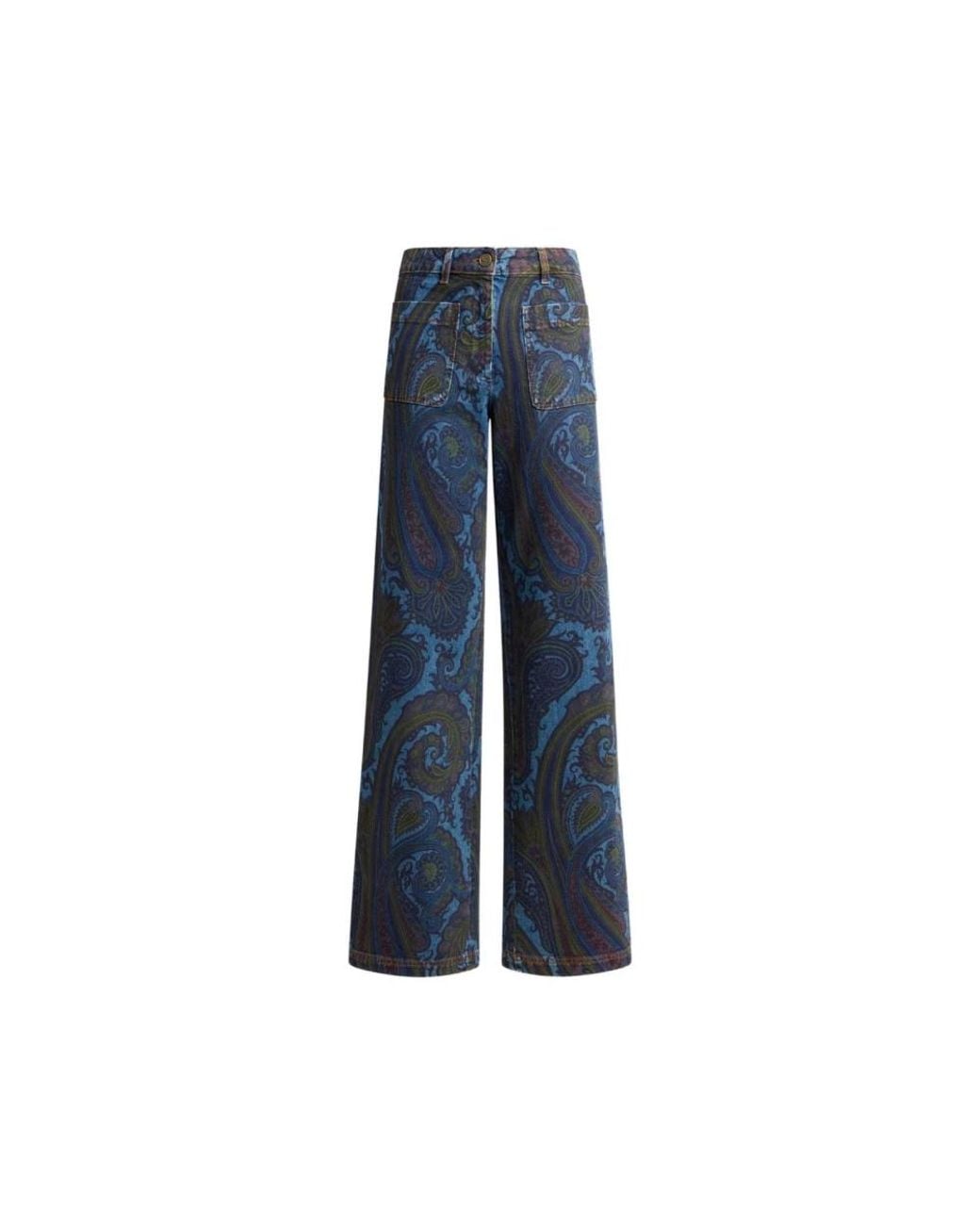 Etro Blue Wide Jeans