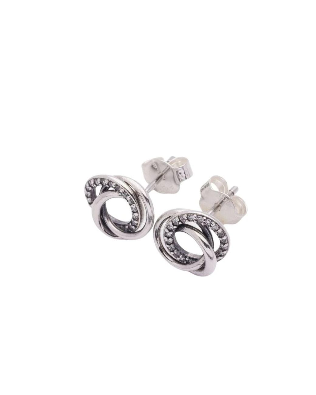 Pandora White Earrings