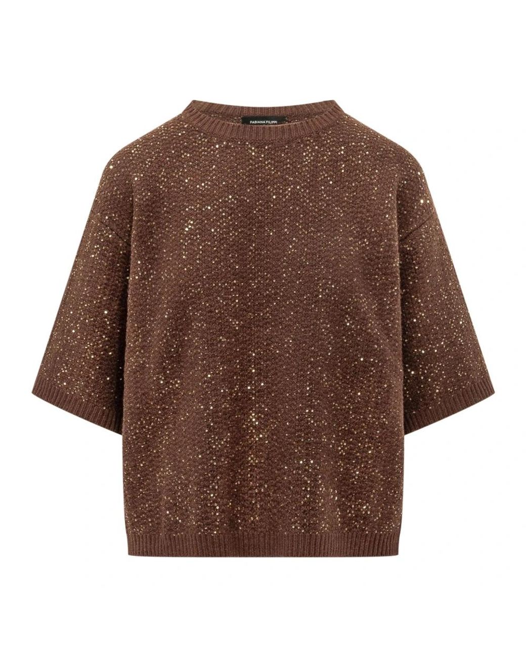 Fabiana Filippi Brown Round-Neck Knitwear