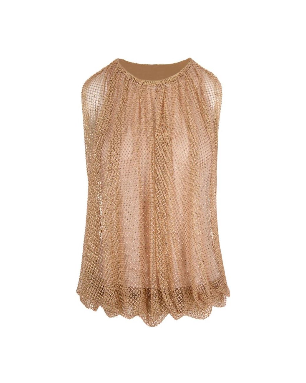 Sportmax Brown Sleeveless Tops