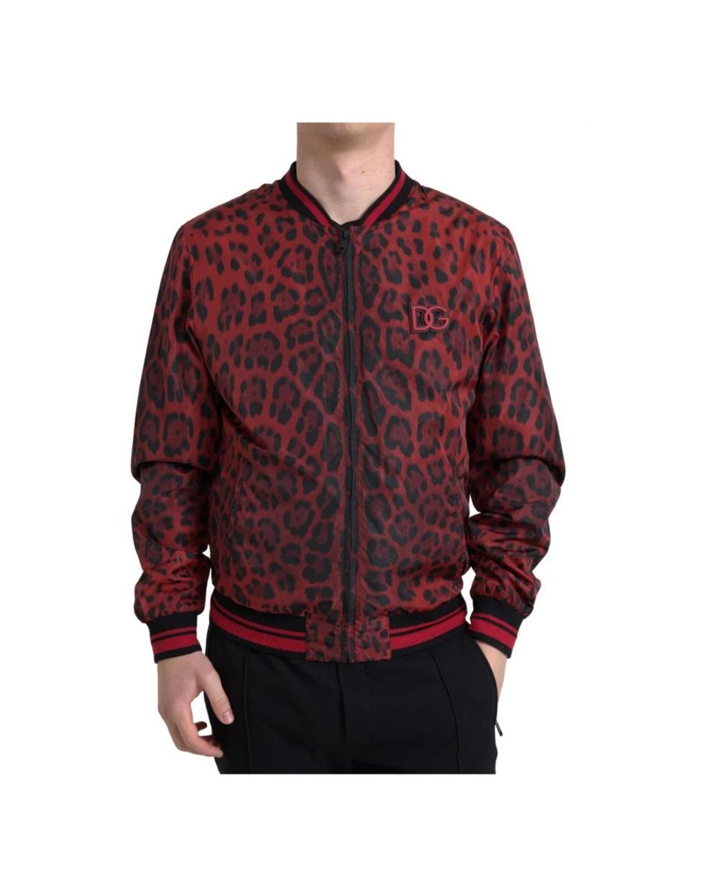 Dolce & Gabbana Red Bomber Jackets for men
