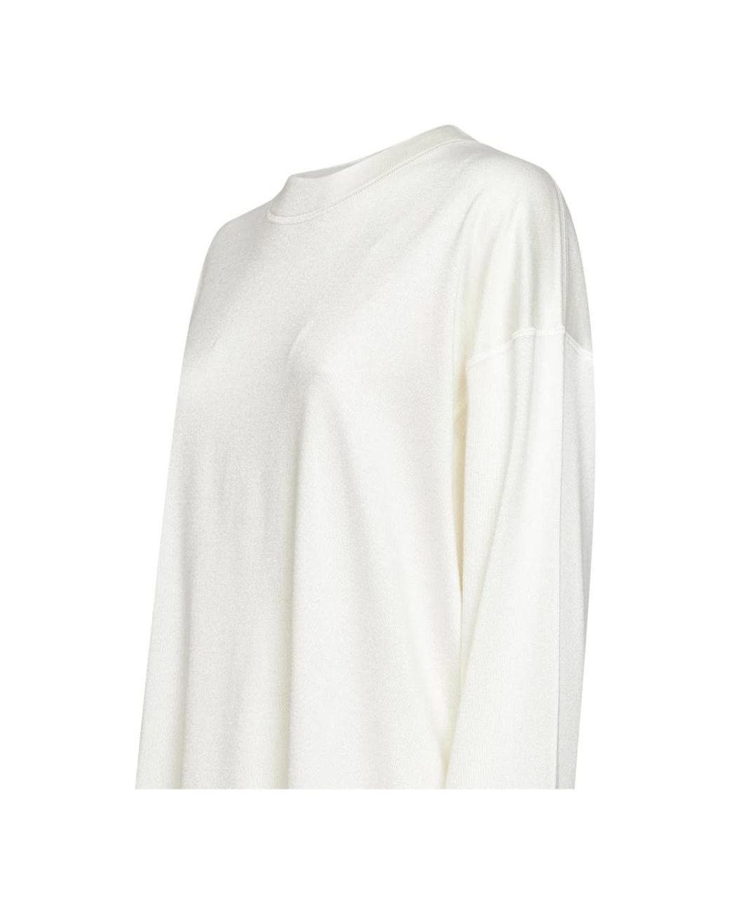 Khaite White Round-Neck Knitwear