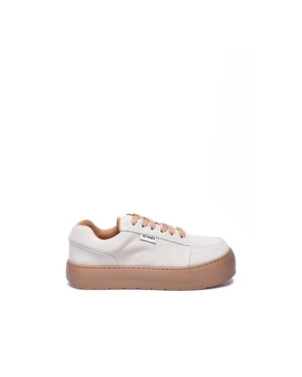 Sunnei Schoenen ,Leer Sneakers in het Pink