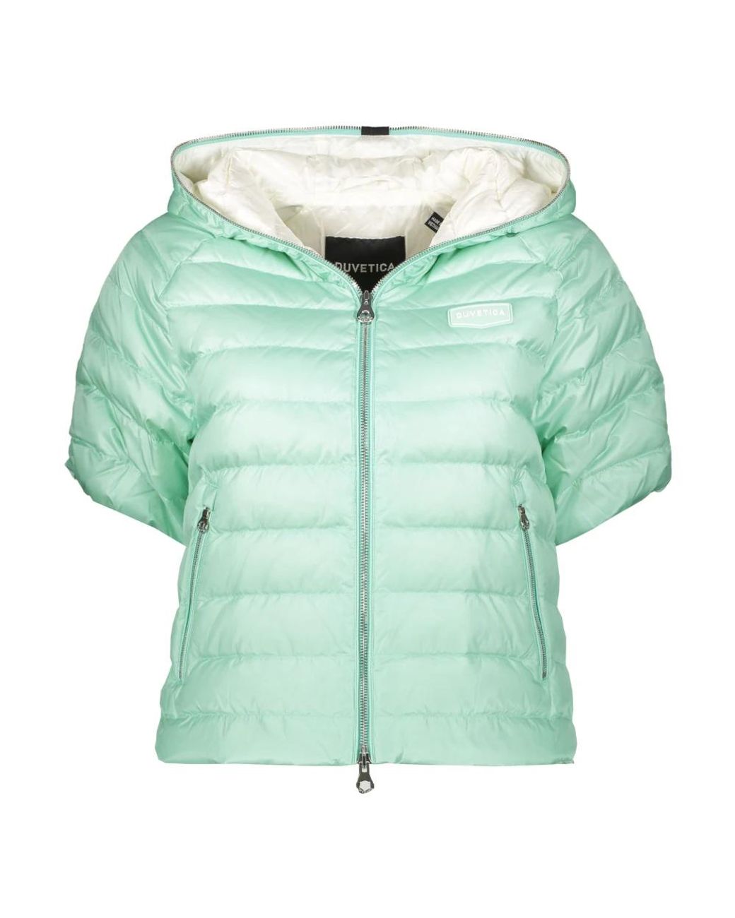Duvetica Jassen ,Groen ,Gewatteerd Jack Met Logo Patch Aan De Voorkant in het Green
