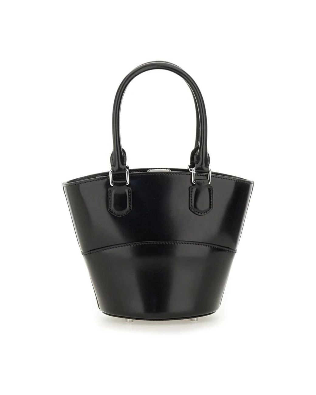 Self-Portrait Black Lack-Eimer-Tasche