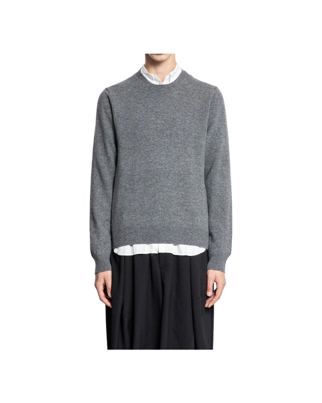 Comme des Garçons Gray Round-Neck Knitwear for men