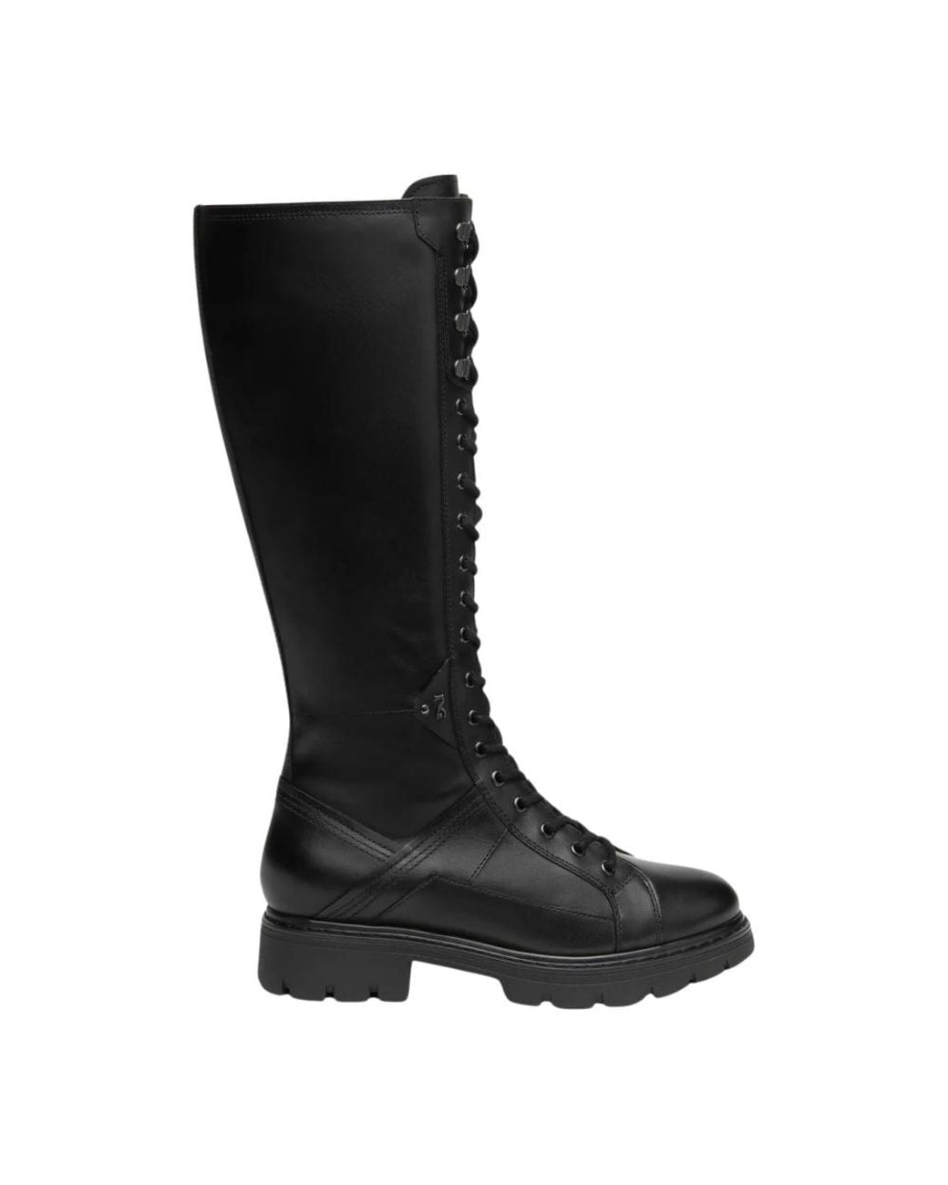 Nero Giardini Black Lace-Up Boots