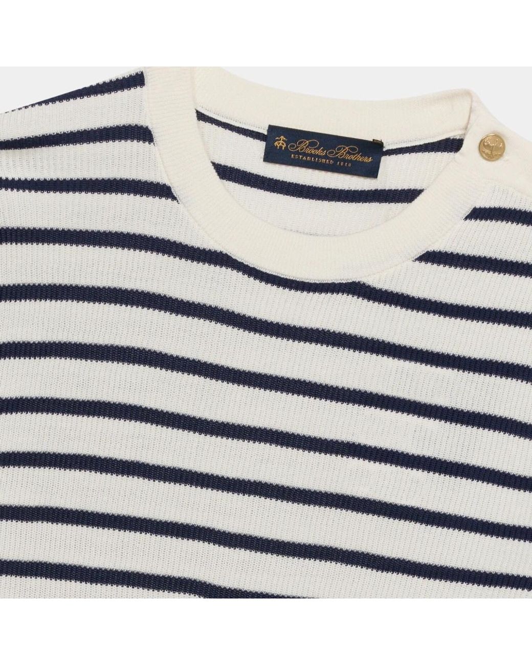 Brooks Brothers White Round-Neck Knitwear
